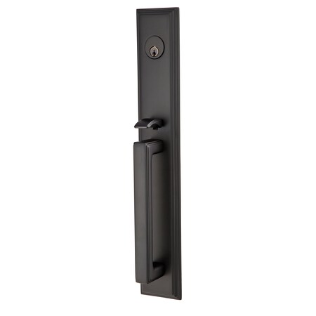 Emtek Flat Black Handleset, 4212ATNUS19RH 4212ATNUS19RH